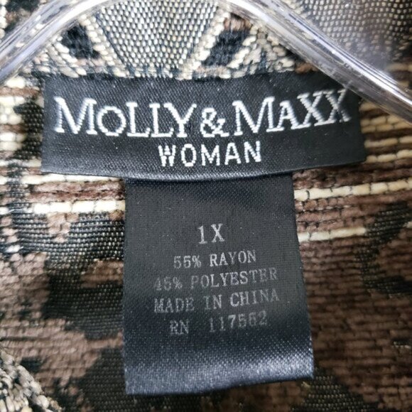 Vintage Molly & Maxx Jacket Blazer Tapestry Patchwork Paisley Print size 1X Boho - Picture 5 of 16